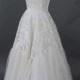 Authentic 50s Vintage White Lace Tulle Wedding Dress
