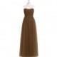Brown Azazie Kayley - Sweetheart Floor Length Back Zip Tulle, Lace And Chiffon Dress - Cheap Gorgeous Bridesmaids Store