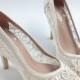 Sexy See Through High Heels Pointed Toe Lace Wedding Bridal Shoes, S001