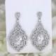 Crystal Bridal earrings, Chandelier Wedding earrings, Wedding jewelry, Teardrop earrings, Rhinestone earrings, Vintage style earring