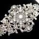 Bridal bracelet, Crystal cuff bracelet, Vintage style bracelet, Swarovski bracelet, Antique silver bracelet, Wedding jewelry, Rose Gold