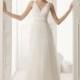Fancy A line V Neck Tulle Floor Length Wedding Dress With Beading - Compelling Wedding Dresses