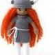 Viking Crochet Doll, 12" Amigurumi doll, OOAK, interior toy, Collection doll