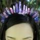 Dahlia Mermaid Crown, Lavender Quartz, Crystal Crown, Unicorn Crown, Wedding Tiara, Bridesmaid, Flowergirl, Festival, Photoshoot, Crystals