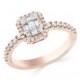 Bloomingdale&#039;s Diamond Cluster Ring in 14K White and Rose Gold, .50 ct. t.w. - 100% Exclusive