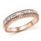 Bloomingdale&#039;s Diamond Round and Baguette Band in 14K Rose Gold, .40 ct. t.w. - 100% Exclusive