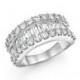 Bloomingdale&#039;s Diamond Round and Baguette Band in 14K White Gold, 3.0 ct. t.w.&nbsp;- 100% Exclusive