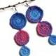crochet earrings, Ear accessory, ring earrings, Gypsy earrings, Colorful Earrings, Unique earrings, Handmade earrings, Dangle earrings