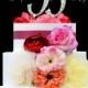 Large Monogram Letter B OR A Monogram Cake Topper in rhinestones wedding cake topper birthday Bling cake topper silver/gold