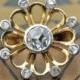 Antique Rose Cut Diamond Ring-Unique Engagement Ring-Art Nouveau Engagement -Vintage Cocktail Statement-Antique Diamond Ring-Flower Ring 18k