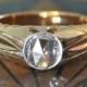 1800s Engagement Ring-Art Nouveau Engagement Ring-Unique Engagement Ring-Antique Engagement Ring-Rose Cut Diamond Ring-Antique Diamond Ring