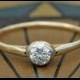 SALE! Art Nouveau Diamond Engagement Ring-1800s Diamond Solitaire Engagement Ring -Victorian Engagement Ring-Edwardian Diamond Ring