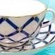 Cobalt Blue Tea Cup And Saucer, Antique Tea Cup, Blue White Teacup Set, St. Petersburg Russia, Vintage China