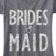 Bridesmaid Shirt With Silver Glitter Print