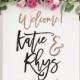 Rose Gold Wedding Welcome Sign for Wedding Reception Entrance Sign - The Penny Set by Miss Design Berry