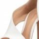 Leather Open-Side DOrsay Pump, White