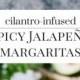 Cilantro-Infused Spicy Jalapeno Margaritas