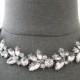 Hollywood Regency Rhinestone Necklace Wedding Bridal Chunky Statement Retro Choker Necklace Woman Jewelry Accessory Diamond Silver Leaves
