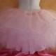 Pink & White Aurora Borealis Crystal Rhinestone Glitter Tulle Tutu Skater Skirt Belly Dance Party Dress Bridal Weddig Costume
