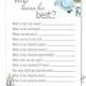 Who Knows Her Best Printable Bridal Shower Game 