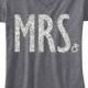 MRS Shirt Glitter Bride Gray V-neck