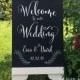 Custom Wedding Sign, Welcome to our Wedding, Chalkboard Style Signs, Bride and Groom Signs, A Frame Signs, Sandwich Board Signs, 37 x 16
