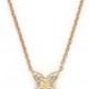 Dana Rebecca Designs 14K Rose Gold Sophia Ryan X Pendant Necklace with Diamonds