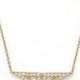 Dana Rebecca Designs 14K Yellow Gold Double Triangle Necklace with Diamonds, 16&#034;