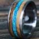 Titanium Ring, Wood Ring, Whiskey Barrel Ring, Opal Ring, Wedding Ring, Mens Ring, Womens Ring, Mens Wedding Ring, Wooden Ring, Promise Ring