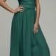 Emerald Green Maxi Chiffon Dress.Occasion Sleeveless Dress Party.Full Summer Dress.