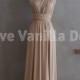 Bridesmaid Dress Infinity Dress Champagne Floor Length Maxi Wrap Convertible Dress Wedding Dress