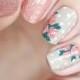 Glitter Rose Nails