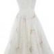 50s Strapless Sequined Embroidered White Tulle Gown