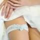Flirty lace bridal garter, Something blue lace beaded garter-Sevilla