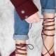 Seychelles Bauble Burgundy Suede Leather Lace-Up Heels