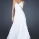 2017 Fresh White A-line Prom Dress One Shoulder with Beading Long Flowing Chiffon for sale In Canada Prom Dress Prices - dressosity.com