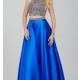 Blue Two Piece Jovani Sleeveless Prom Dress JO-32440 - Discount Evening Dresses 