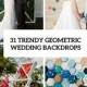 31 Trendy Geometric Wedding Backdrops - Weddingomania