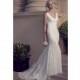 Casablanca Spring 2015 Dress 4 - V-Neck White Casablanca Bridal Fit and Flare Spring 2015 Full Length - Nonmiss One Wedding Store
