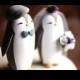 GREY PENGUIN Wedding Cake Topper - Warranty Protection Included