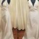 Vintage Silk Sexy Simple Pale Pink Peachy Ivory Halter Top Wedding Dress Full Floor Length Prom Bridesmaid Dress