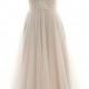 Pretty A-Line Illusion Natural Sweep-Brush Train Tulle And Lace Ivory/Champagne Sleeveless Zipper With Buttons Wedding Dress With Appliques LD3569