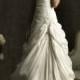 Modest Short Sleeves Taffeta Ruffy Bridal Gown Bride Wedding Dresses Custom Made