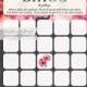 Chalkboard & Anemones Bridal Shower Bingo 5x7 Shabby Chic Modern Bridal Shower Game Card 5x7 Printed Game Cards - Leona