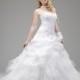Charming A-line Sweetheart Feathers/Fur Lace Sweep/Brush Train Tulle Wedding Dresses - Dressesular.com