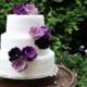 Purple Flower Wedding Cake Toppers - Forever Flowers - Flower Cake Toppers - Purple Cake Flowers - Wild Rose Cake Flowers - Cake Decoration