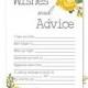 Printable Bridal Shower Advice Card 