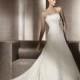 2017 Fashion Spring Wedding Gown with Lace A-line Strapless Chapel Train In Canada Wedding Dress Prices - dressosity.com