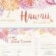 Tropical Airline Ticket Wedding Invitations with tear off RSVP section
