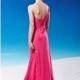 In Stock Sheath One-shoulder Empire Wasit Prom Dress with Flower Detail on Bodice - overpinks.com